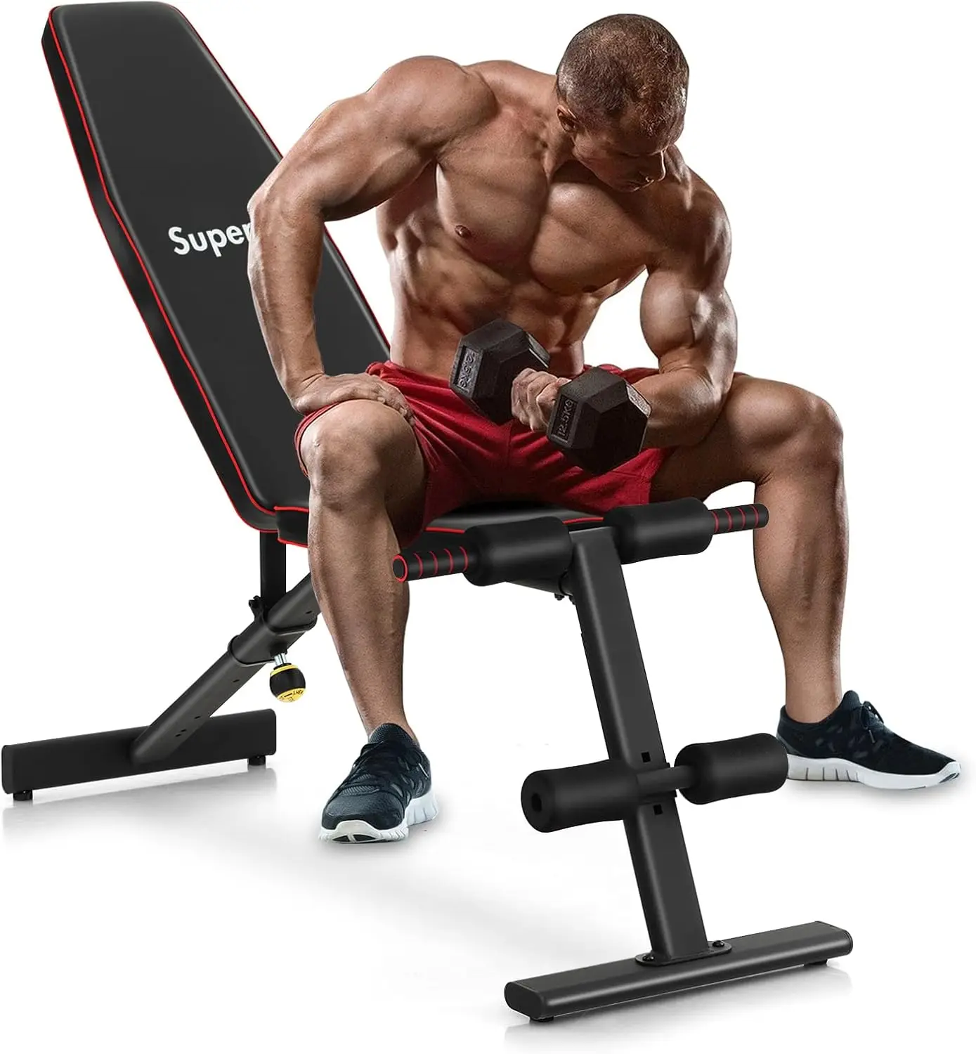 

Weight Bench Adjustable Bench Press with 8 Back Positions 3 Foot Positions Padded Back Seat Cushions Incline/Decline/Flat Workou