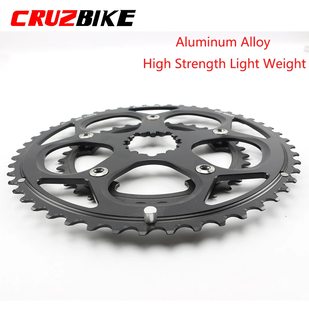 CRUZbike Road Bike Chainring 50-34T Chain Wheel Double Disc Bicycle Crown For 9/10/11/12 Speed Crankset