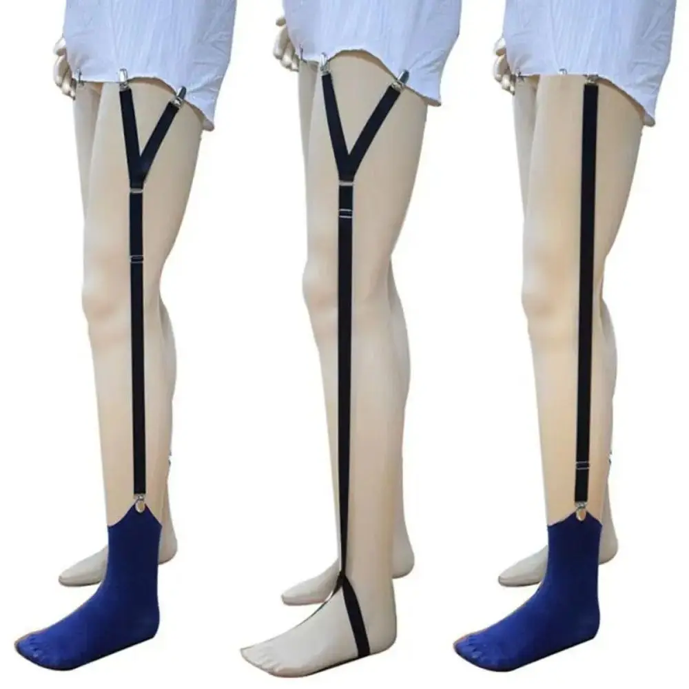 

1 Pair New Adjustable Elastic Shirt Garters Holders Y Shape Non-slip Suspenders Holder Uniform Locking Clamp Shirt Stays Men