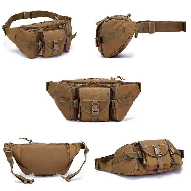 

Men Camouflage Outdoor Sports Multifunctional Messenger Bag Ultralight Portable High Quality Buckle Retract Belt Bag