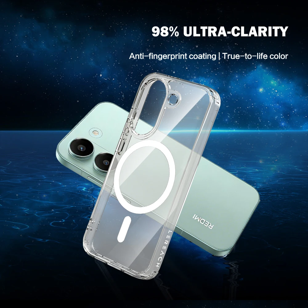 Für Poco X8 Pro Hülle Magnetische Hartschale TPU+PC Transparente Sturzsichere Handyhülle für Poco X8 Pro – Detail 7