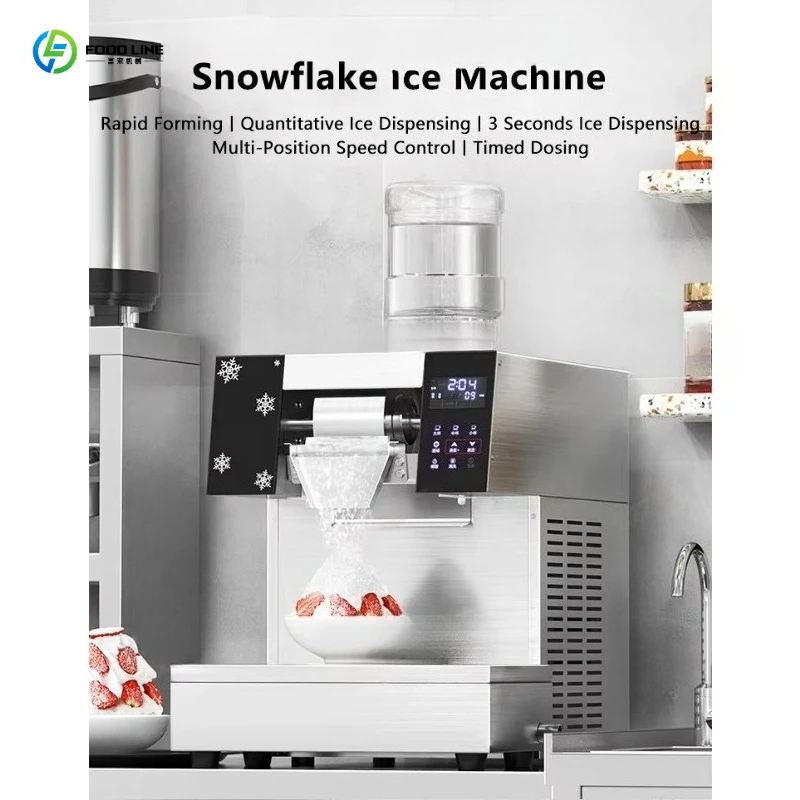 FL Commercial Bingsu Snowflake Ice Shaver Maker Dessert Prep Tool for Cafe Shop Store Business Use