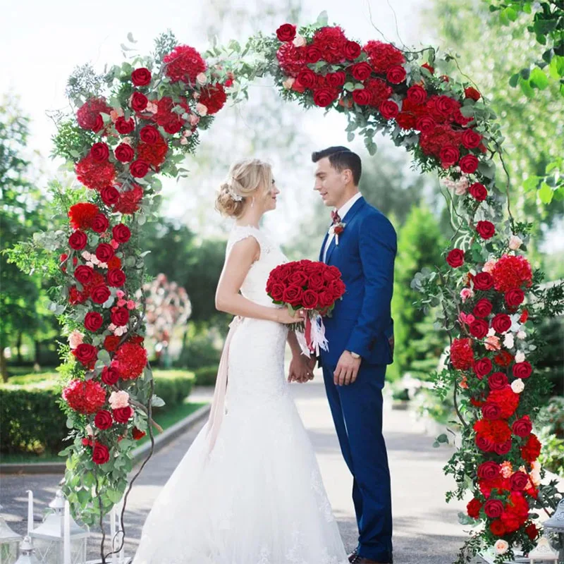 3/5/10/20 قطعة الورود الزهور الاصطناعية فرع زهرة الورد الاصطناعي الورود الحمراء واقعية وهمية الورد ل ديكور منزلي للزفاف #4