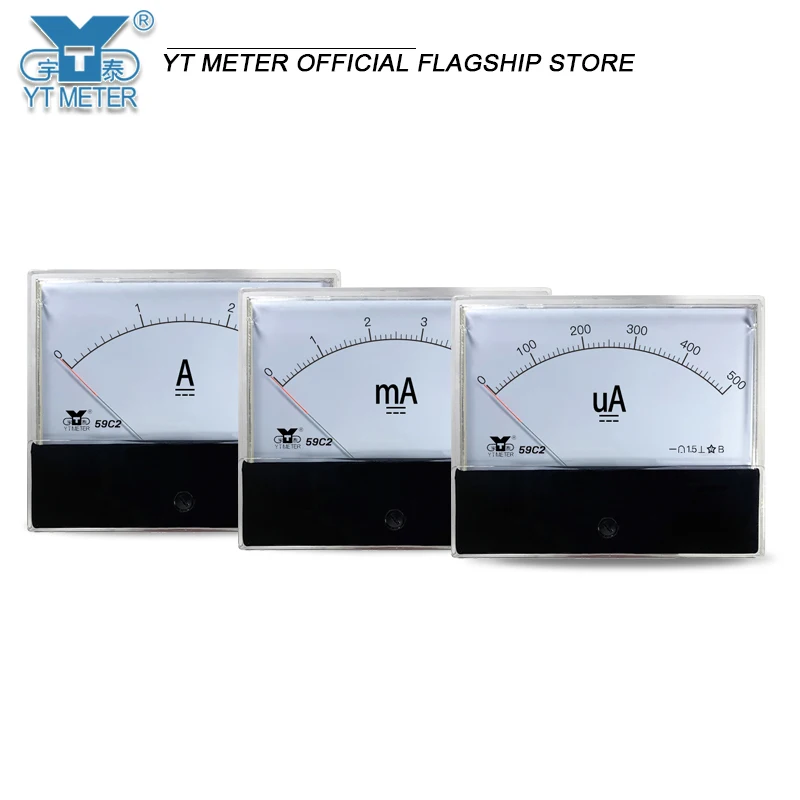 59c2 dc microammeter 100ua Milliammeter 50ma ammeter 2a Pointer DC direct entry ammeter 59c1