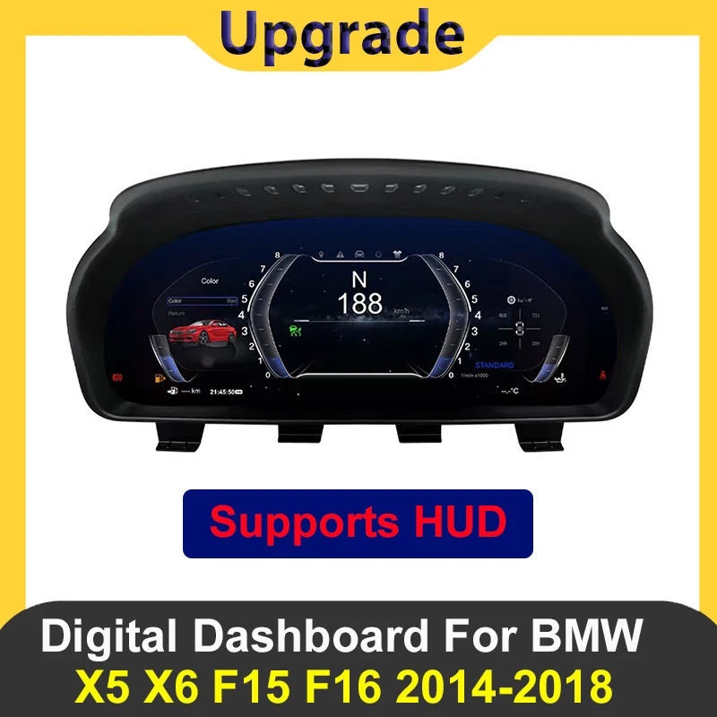 2024 Latest Original Car Digital Cluster Instrument For BMW X5 X6 F15 F16 2014-2018 LCD Speedmeters Dashboard Player