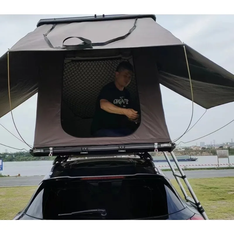 Roof tent Hard top aluminum alloy triangular thickened rainproof car outdoor camping equipment Waterproof car tent