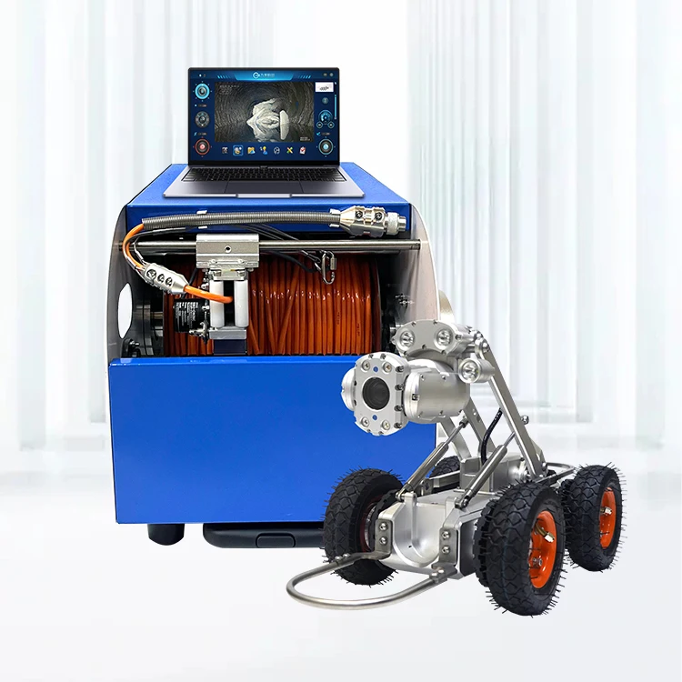 Robot de inspección de tuberías de alcantarillado, cámara de inspección de tuberías de drenaje de alcantarillado, sistema de inspección de tuberías sobre orugas robótico