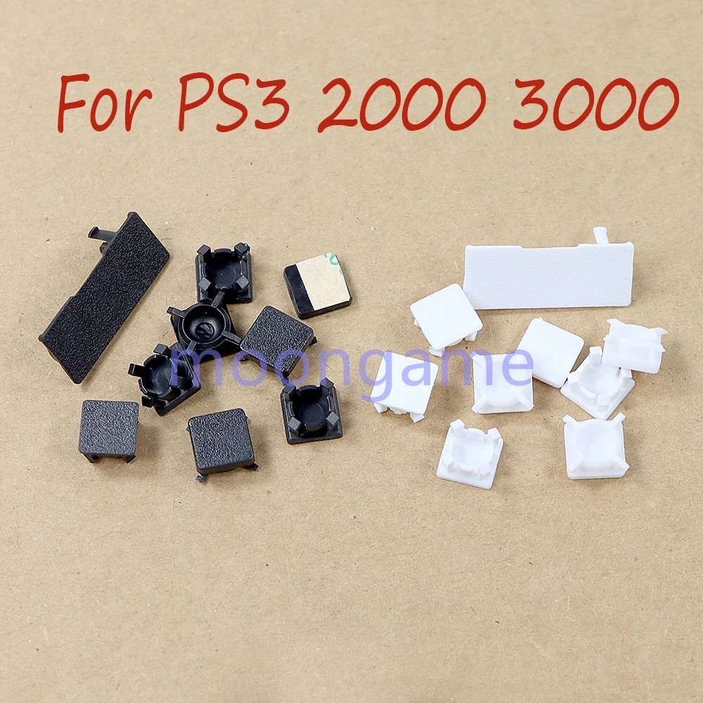 

50 комплектов для PS3 2000 3000, накладка на ножки для контроллера Sony Playstation 3, пластиковая кнопка, набор крышек с отверстиями для винтов