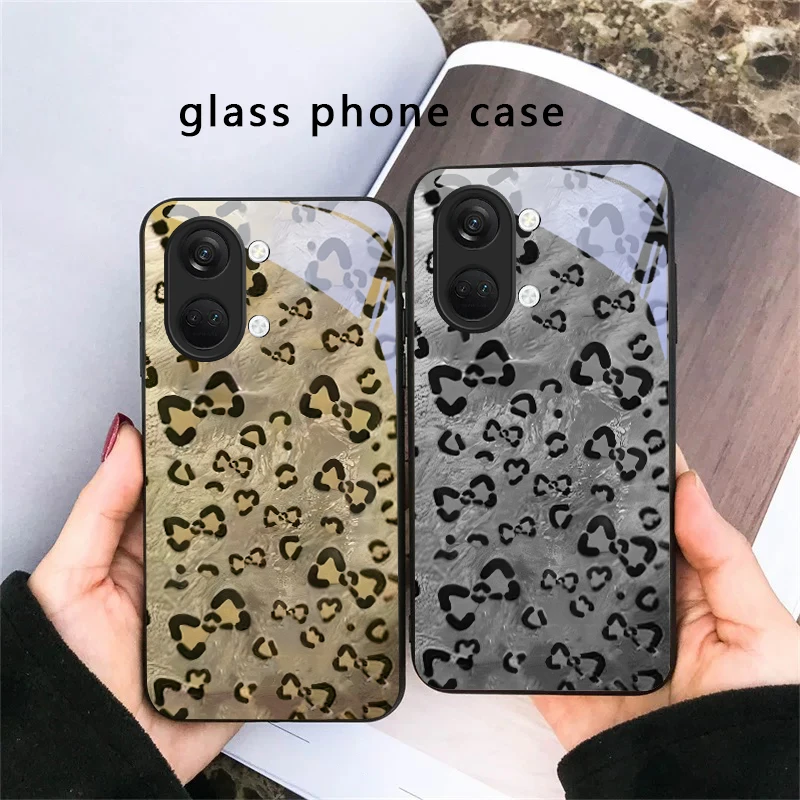 Abstract leopard print For OnePlus Ace 2 3 2V 5 Pro Nord CE 2T 2 3 Lite N20 N30 6 7T 8 8T 9 10 Pro 11R 12R 13R Glass Phone Case