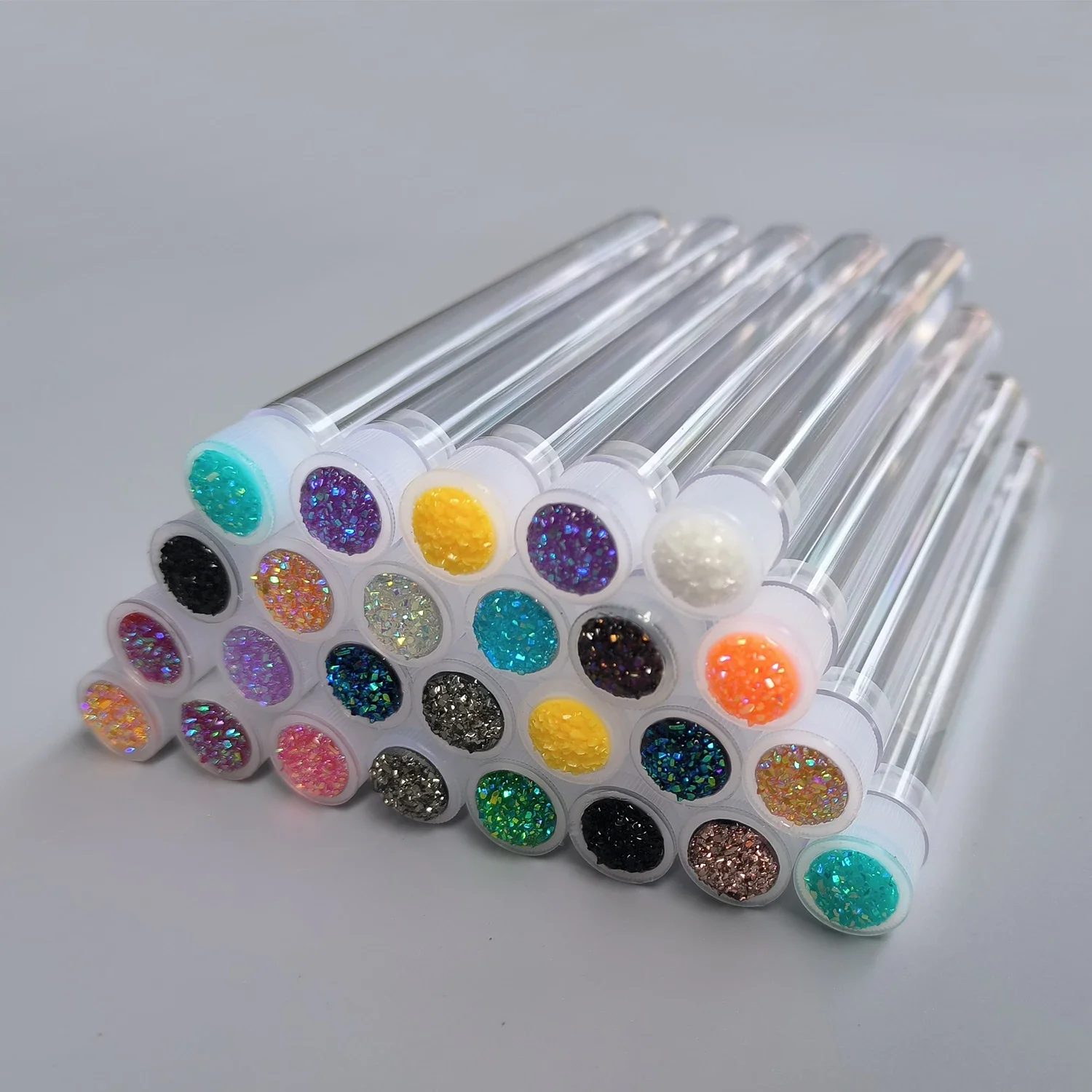 50pcs Reusable Eyelash Brush Tube for Disposable Mascara Wands Applicator Replaceable Dust-proof Eye Lash Eyebrow Brush Tube