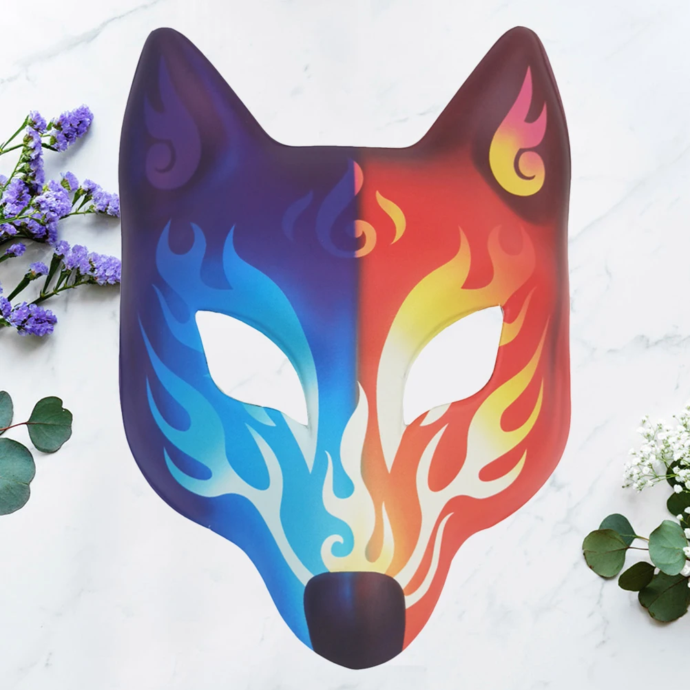Maschera di volpe Elegante animale Mascherata Halloween Maschere giapponesi fresche dipinte per palla