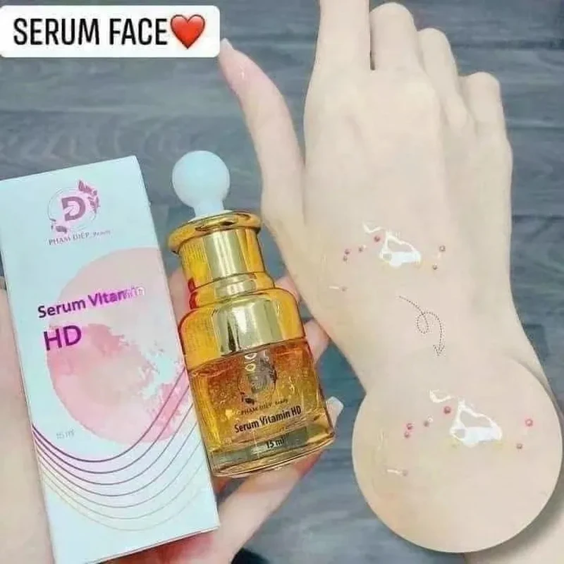 

Serum vitamin HD Phạm Điệp 15ml Nuôi dưỡng làn da mềm mịn, trắng hồng rạng rỡ, Se khít lỗ chân lông, Cấp ẩm cấp tốc