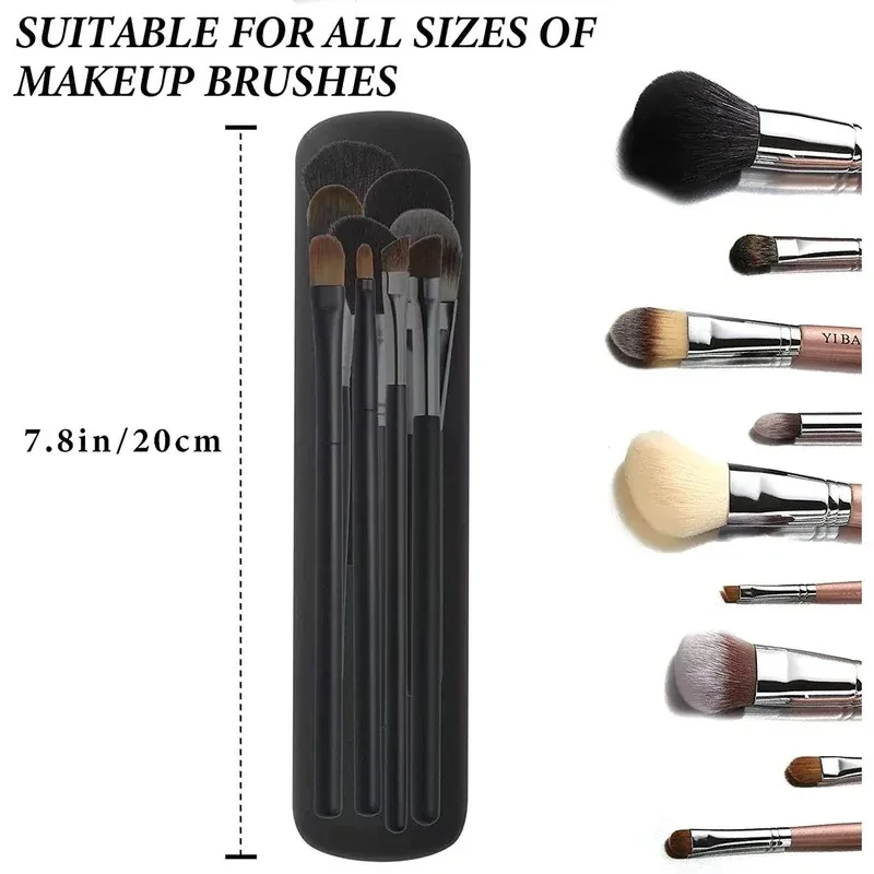 1/2/3pcs Makeup Brush Pouch Cosmetic Organizer Travel Holder Storage Brush Case Brush Makeup Bag Pouch Silicon Makeup Bag
