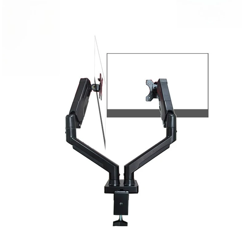 Dual screen monitor support mechanical cantilever 2-in-1 screen can be lifted and lowered, one to two computer brackets