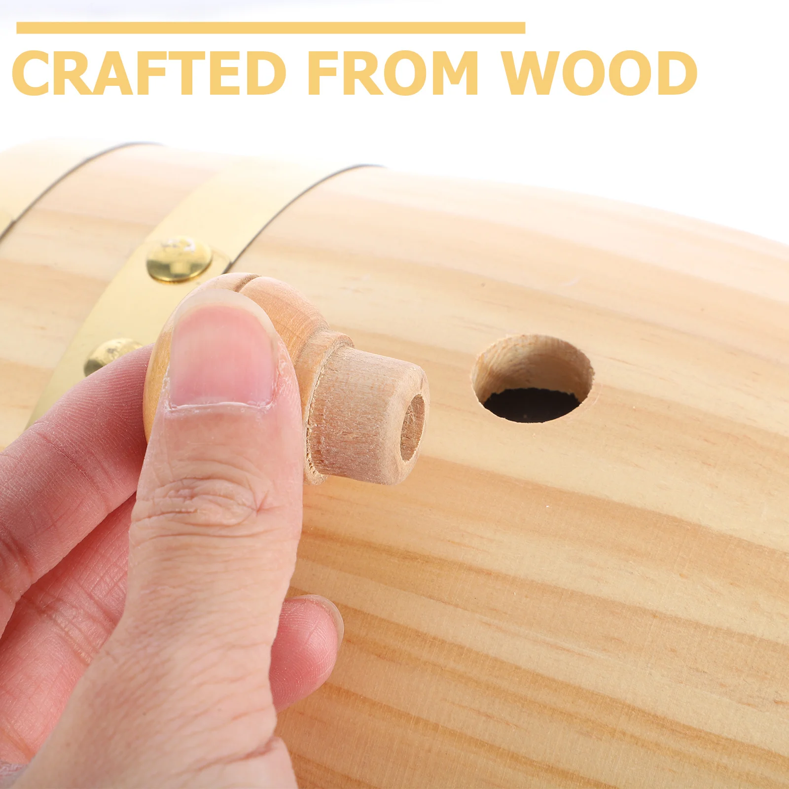 

1 set 1.5L Wooden Wine Barrel Dispenser Solid Wood Beer Barrel For Party Outdoor Rustic Home Bar Drink Storage Bucket