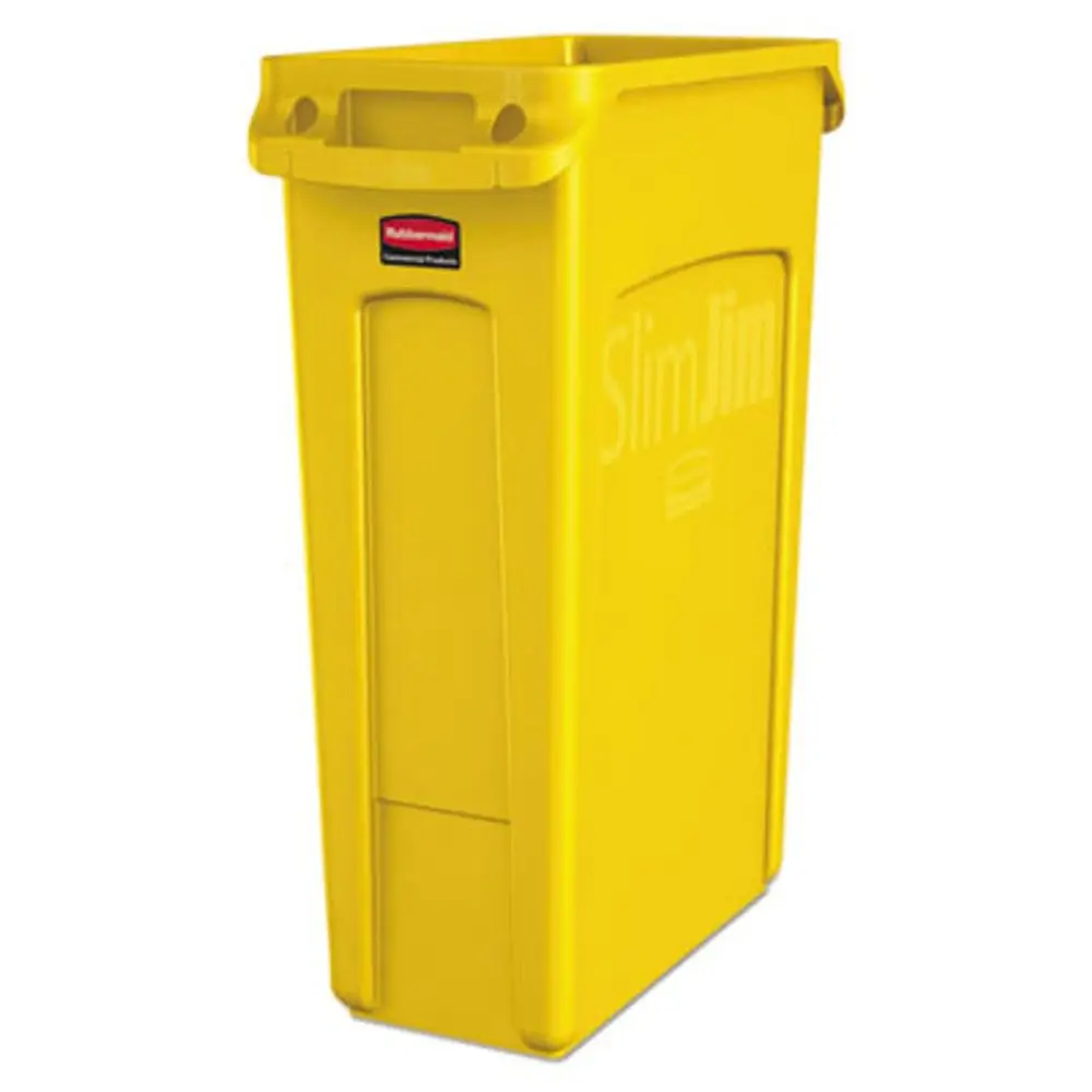 

23 Gallon Ventilated Plastic Trash Can for Kitchens, Classrooms, and Office Spaces