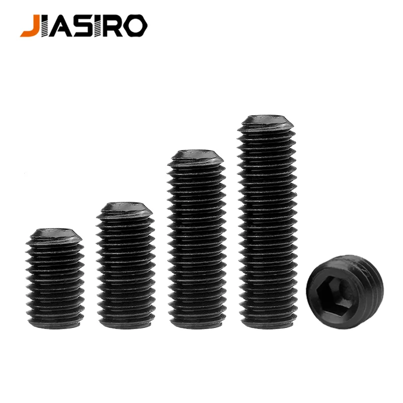 Hex Hexagon Socket Set Screw M2 M2.5 M3 M4 M5 M6 M8 Grade 12.9 Black Carbon Steel Headless Cup Point Grub Set Screw Bolt