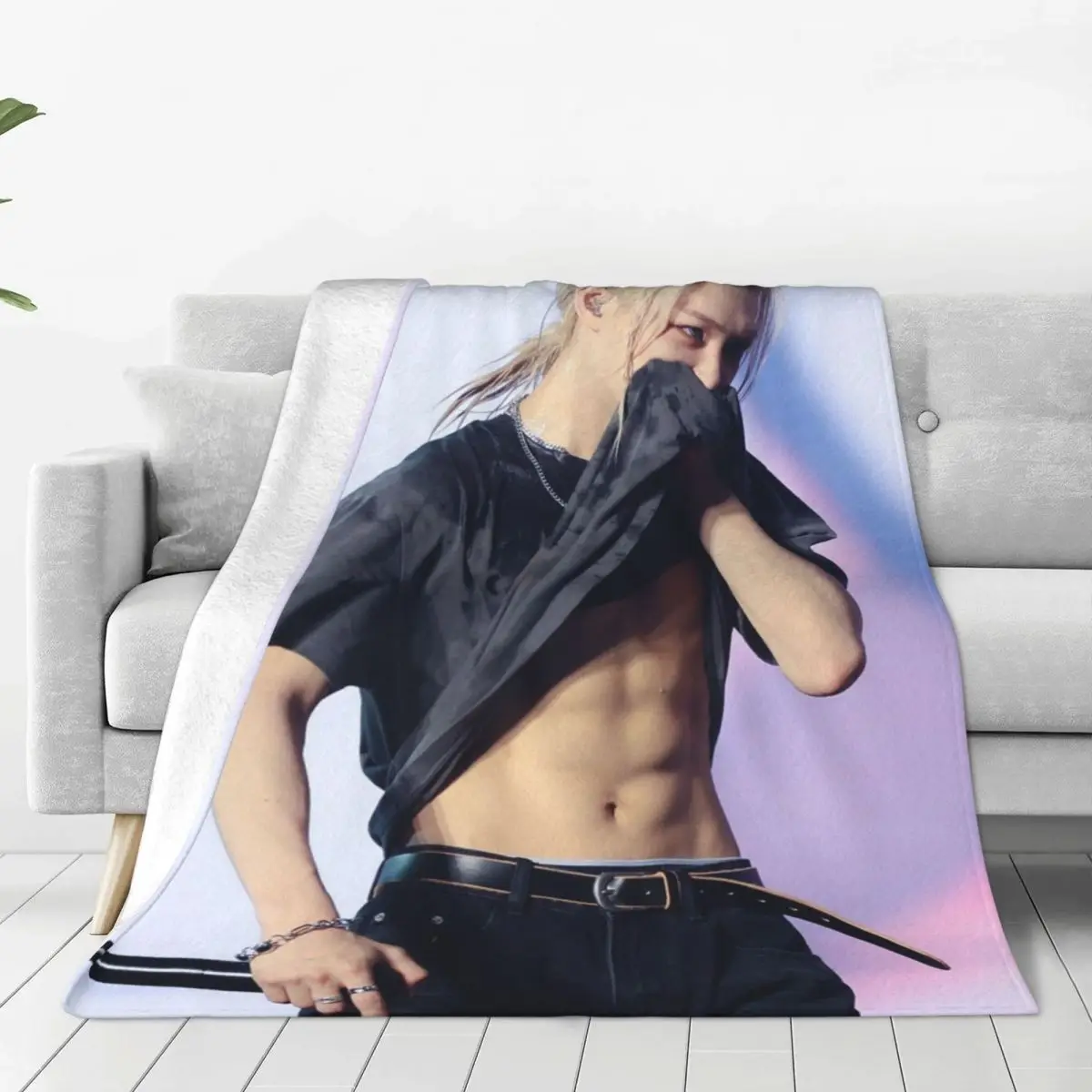 Fluffy Baby Blanket Kpop-Stray Sofa Camp Nap Bedspread Cozy Flannel Blanket Bedroom Decor