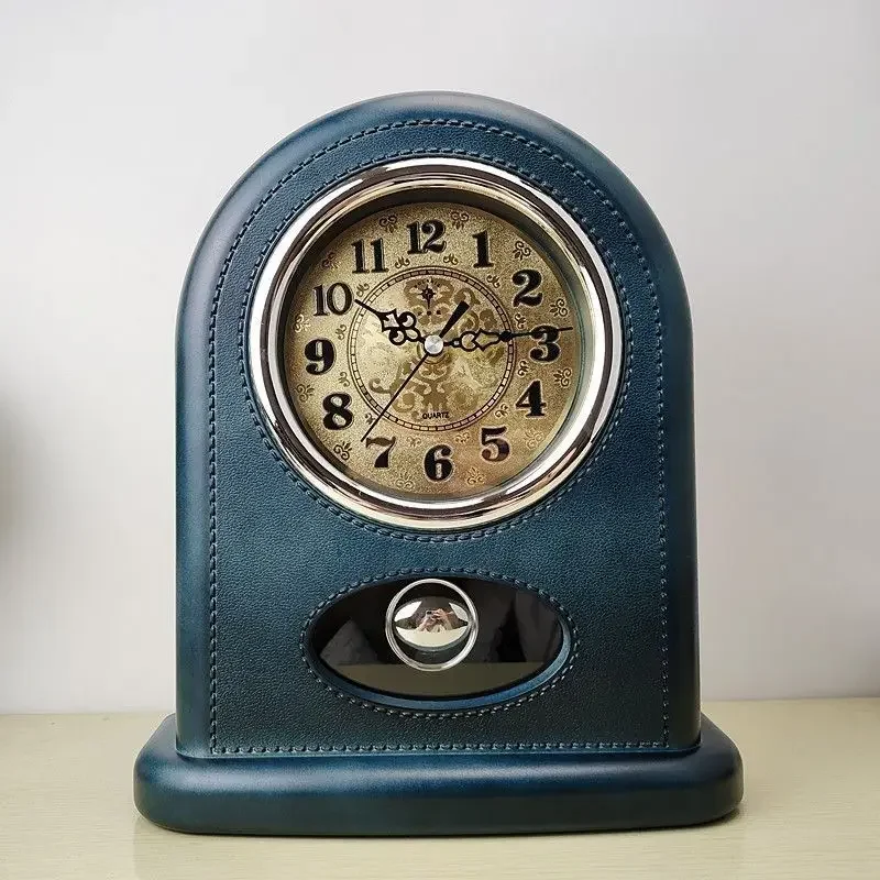 Retro Table Clocks Living Room Swing Desk Clock Bedroom Nightstand Silent Desktop Clock Home Interior Decoration Accessories