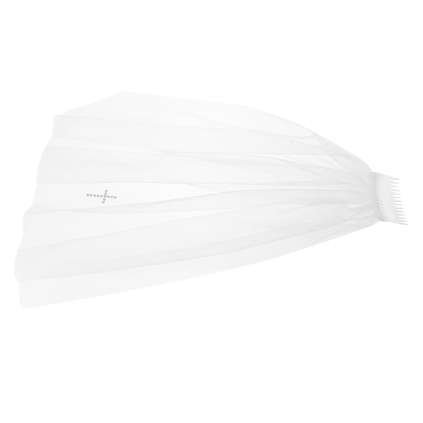 

Elegant Childrens Wedding Veil with Flower Crown Detail Comfortable Lightweight Tulle Headpiece for Little Girls Bridal Party