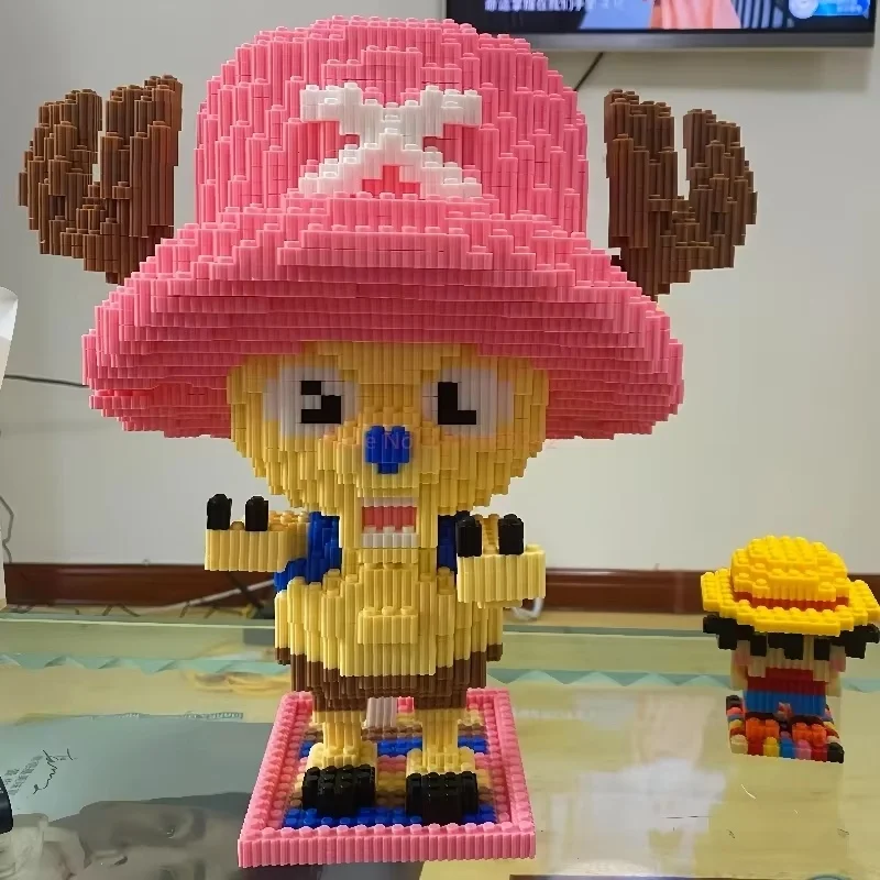 Neue One Piece Ruffy Und Chopper Kleine Partikel Kinder Puzzle Montage Bausteine Spielzeug Kinder Geschenk Jungen Und Mädchen Gif