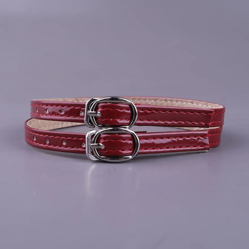 1pair PU Leather Detachable Shoe Straps Metal Buckle Adjustable Straps Shoe Strings Anti-drop Heel Shoelaces Shoe Decoration