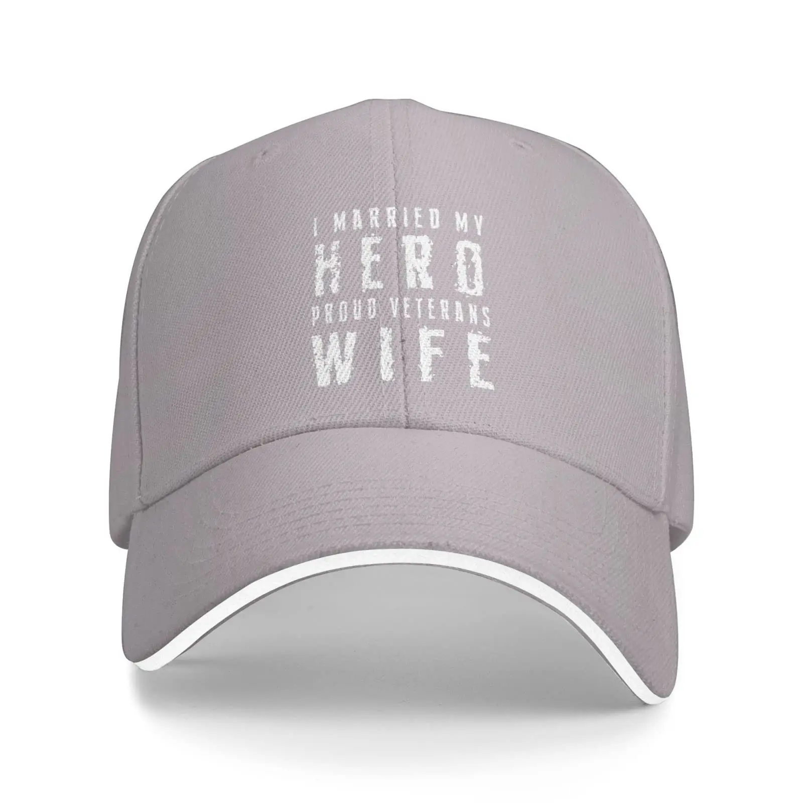 I Married My Hero Proud Veterans Wife Baseball Cap Dad Hat Adjustable Size Men and Women Trucker Dad Gift