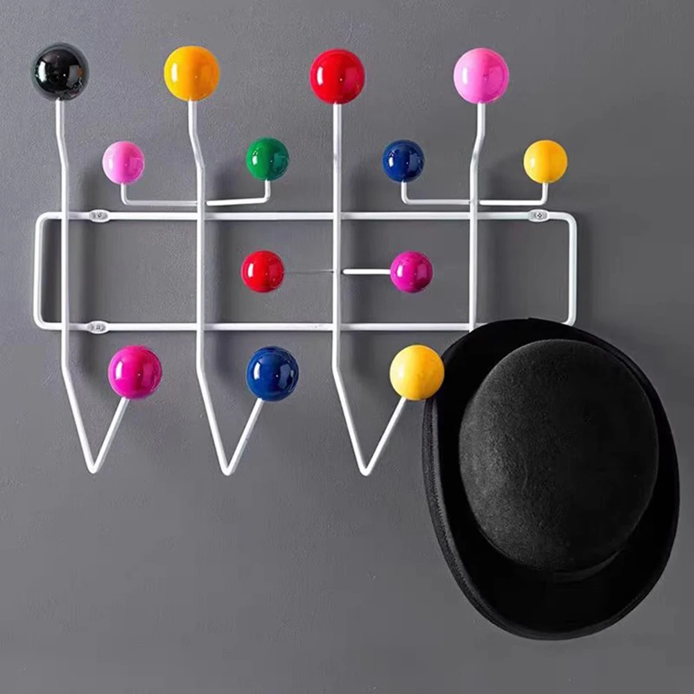 Colorful Wall Mounted Clothes Hanger Multi-purpose For Coats, Hats, Bags. Minimalist Entryway Storage Solution