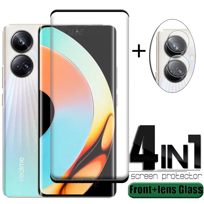 

4-in-1 For Realme 10 Pro Plus Glass For Realme 10 Pro Plus Tempered Glass HD Phone Film For OPPO Realme 10 Pro Plus Lens Glass