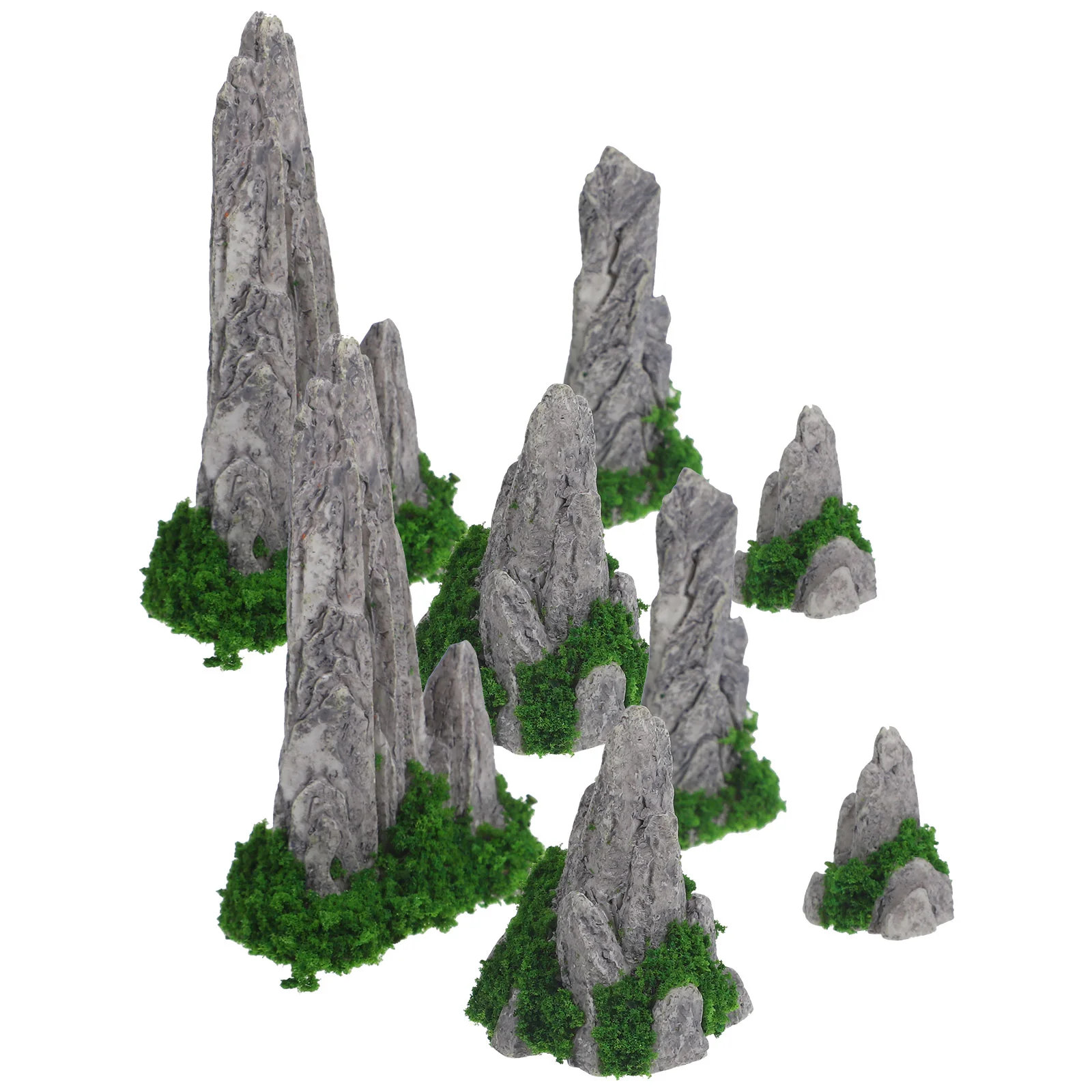 Miniature Rockery Desktop Accessoriesative Rockery Figurines Resin Rockery Statues Outdoor Garden Ornament Small Micro