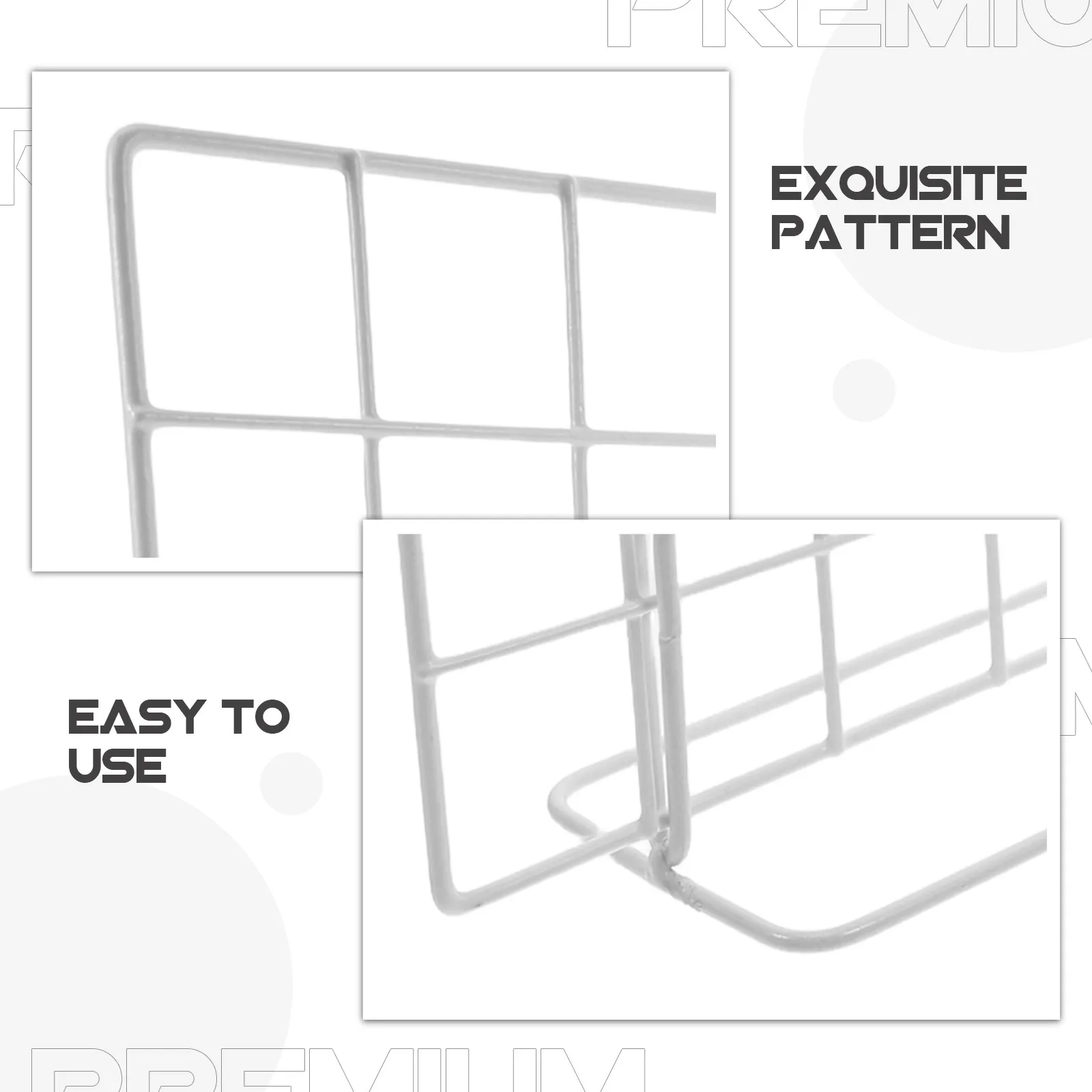 1Set Grid Photo Display Rack Metal Wire Organizer Standing Panel Desktop Iron Wire Grid Display Stand for Home Office Art Shows