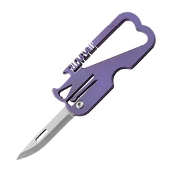 Couple Gift for Lovers Pink Grey Folding Knife Titanium Alloy Handle Portable Keychain Pocket Knife EDC Tool Unboxing Cutter