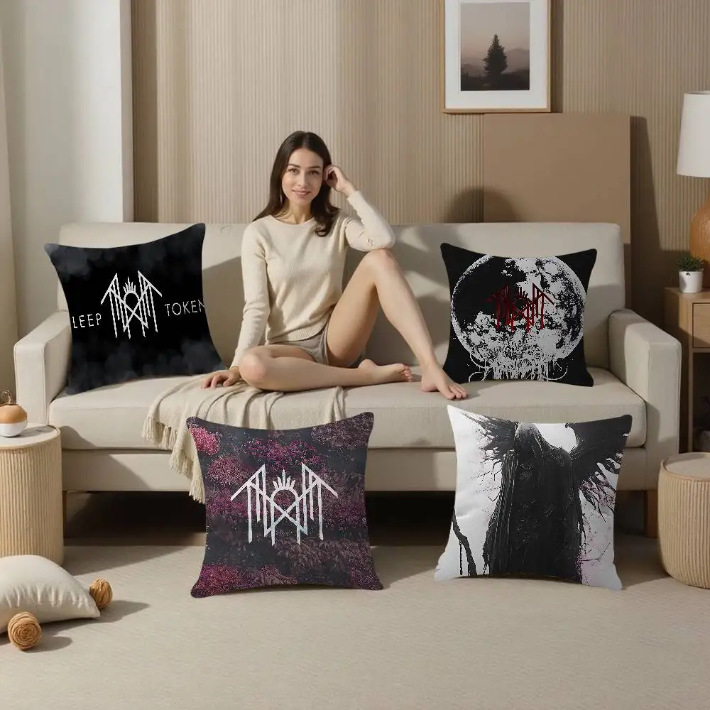 Sleep Rock Band T-Token Office Cushion Pillowcase Car Cushion Cover45X45CM Lumbar Pillowcase Sofa Pillowcover