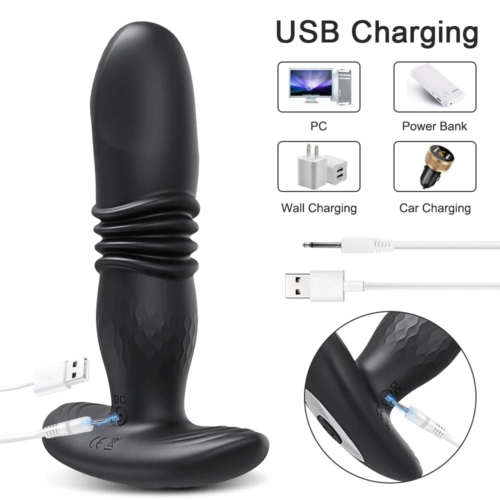 Thrusting Anal Vibrator Men Bluetooth APP Vibrator Remote Control Telescopic Prostate Massager Male Prostate Stimulator - Image 3