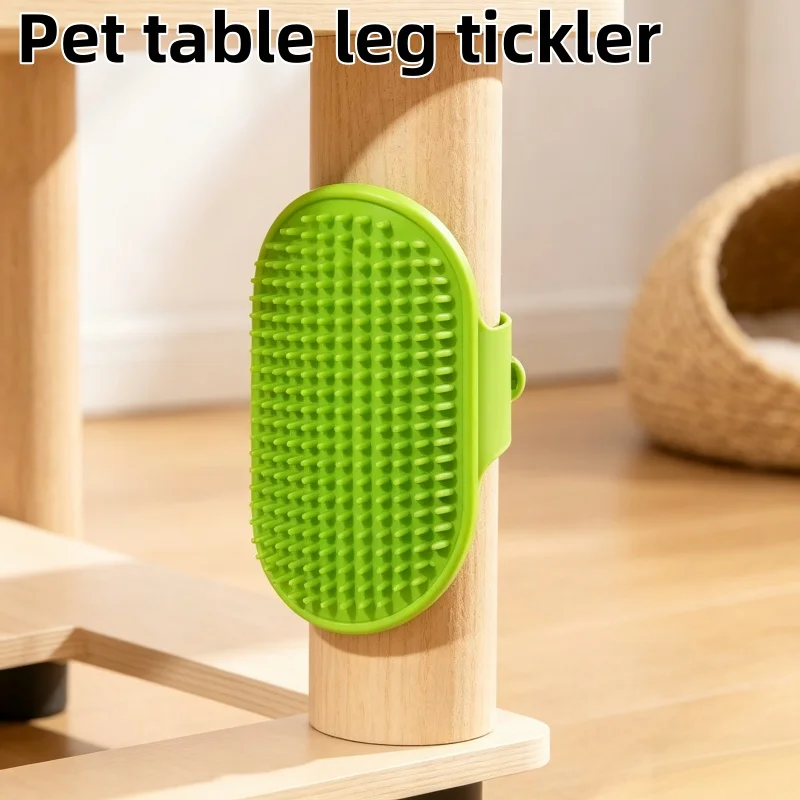 Cat Self Groomer Brush Wall Mount Silicone Massage Comb Kitten Scratcher Toy Remove Loose Hair Pet Grooming Supplies