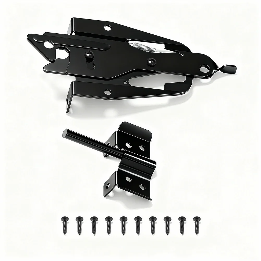 1 Pcs Dark Colored Stainless Steel Hinge For Garden Fence PVC Wood Metal Gate Door Smooth Operation Easy Install Hand Tools