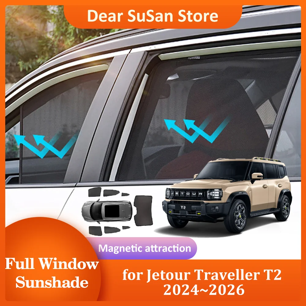

Автомобильный Магнитный солнцезащитный козырек для Jetour Traveler T2 2024 ~ 2026 2025, занавеска на ветровое стекло на крышу, солнцезащитный козырек, солнцезащитный козырек, аксессуары для крыши