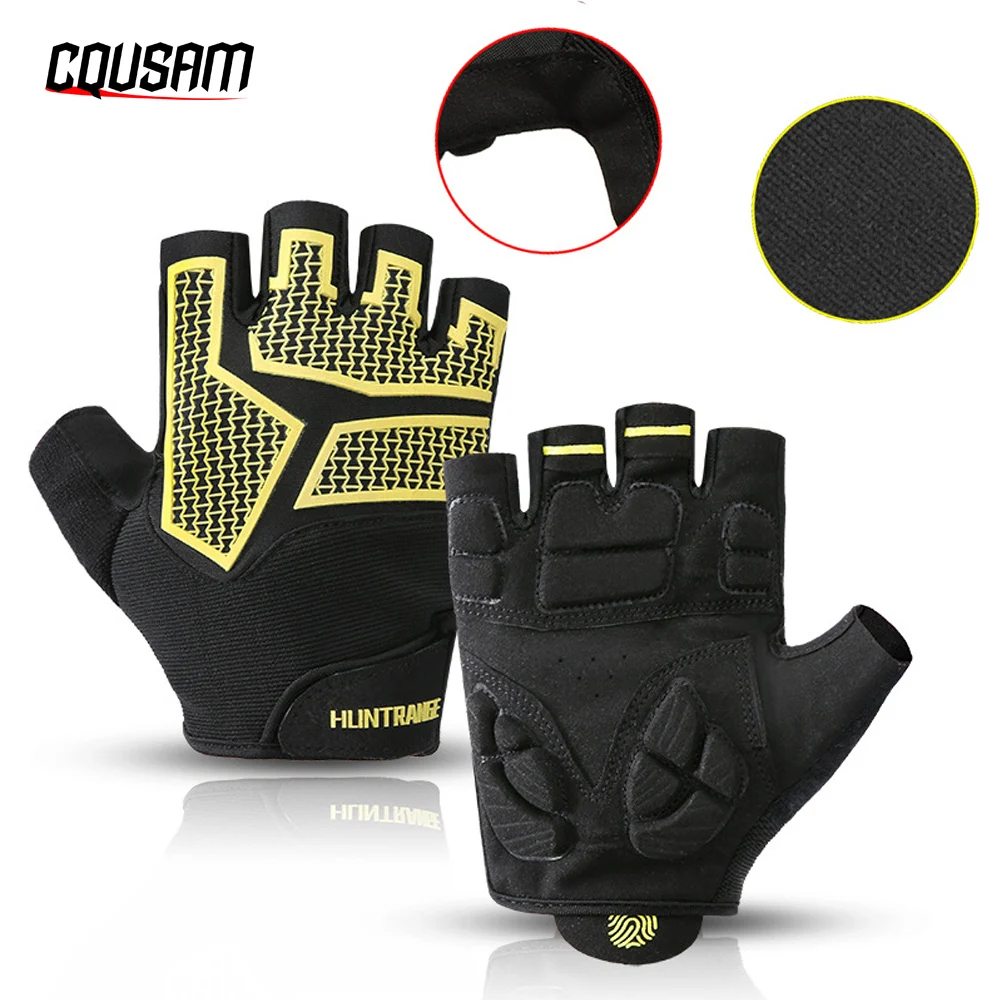 

1Pair Cycling Bike Gloves Padded Half Finger Bicycle Gloves Shock-Absorbing Anti-Slip Breathable MTB Road Biking GlovesMen/Women
