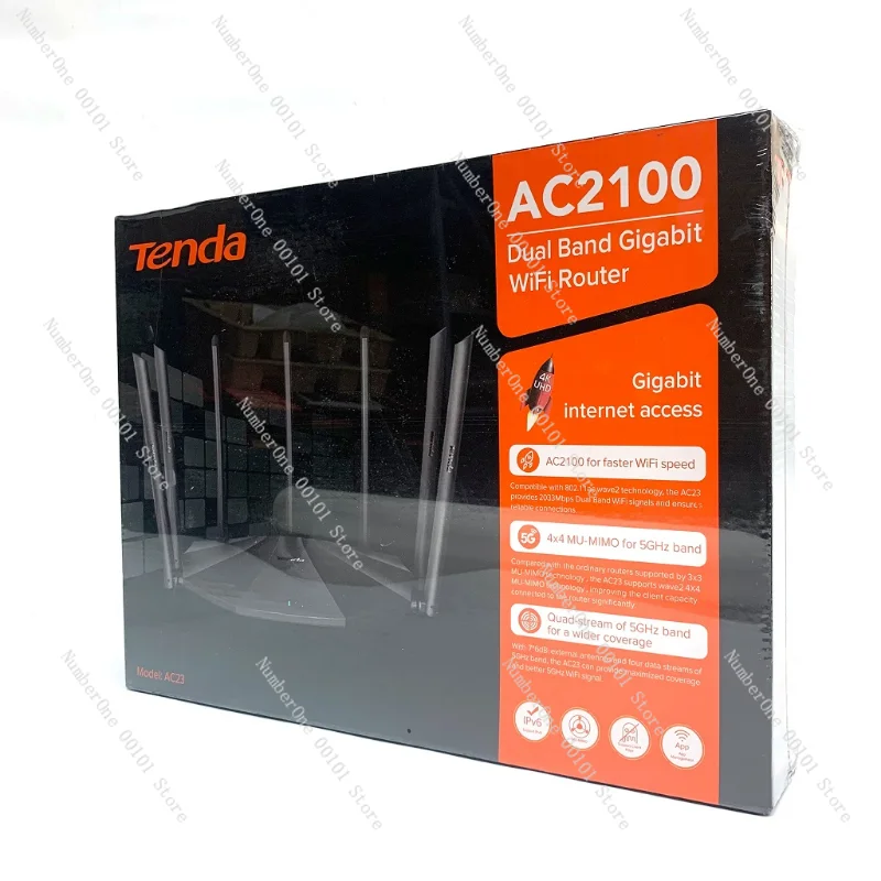 

English version Tenda AC23 AC2100M Wireless WiFi IPV6 Home Coverage App Control extender Router