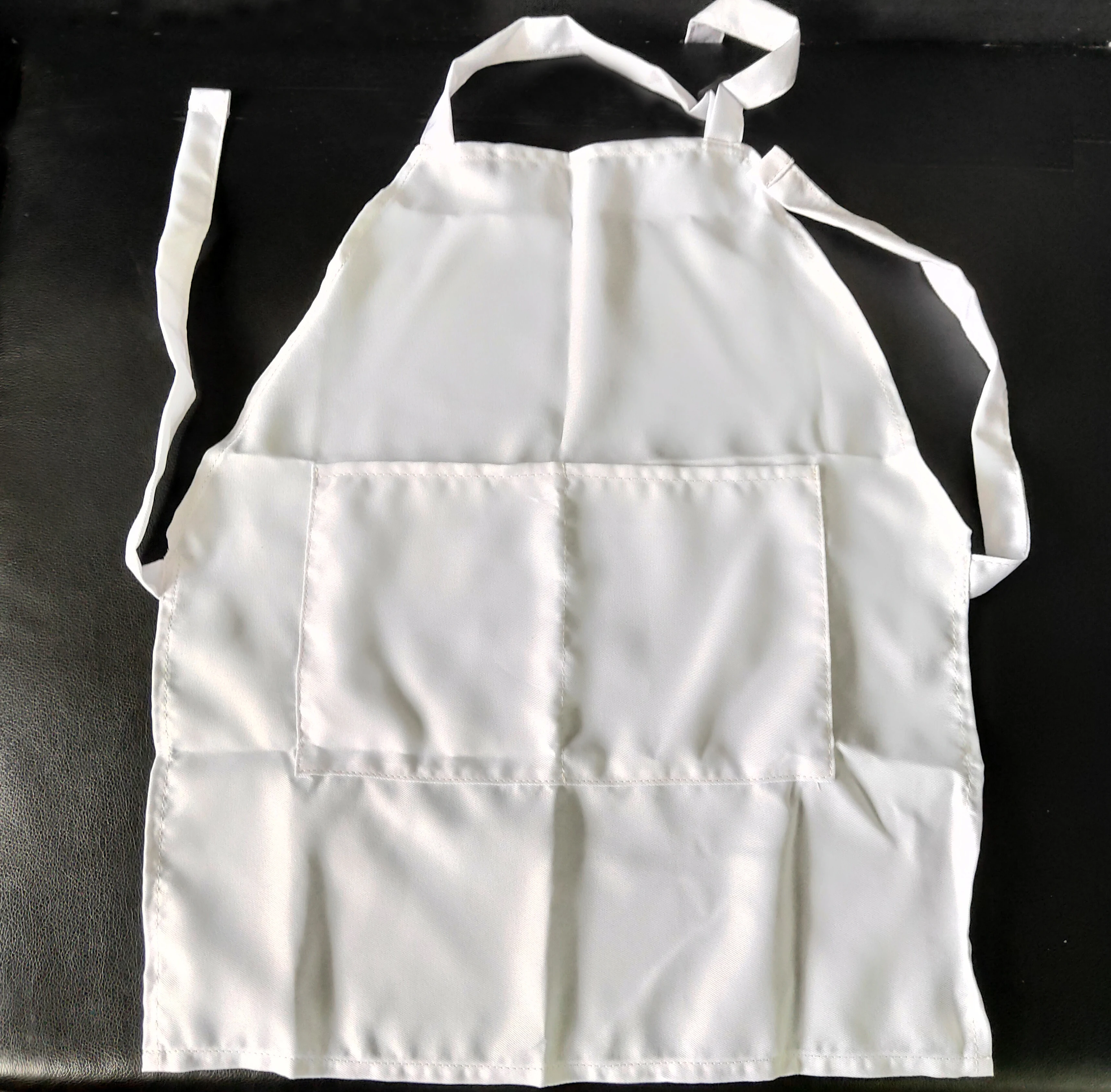 10개/세트 성인용 맞춤형 승화전사 흰색 앞치마 (2개의 포켓 포함)