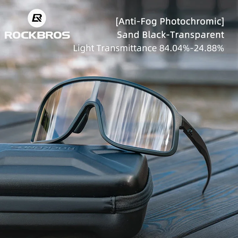 

ROCKBROS New Cycling Glasses HD Lens Men Women Anti-Fog Photochromic Polarized Bicycle Sunglasses UV400 Eyewear Outdoor Sports M