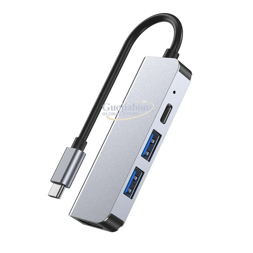 Cross-border manufacturers usb expansion typec hub is suitable for   computer ipad four-in-one docking station
