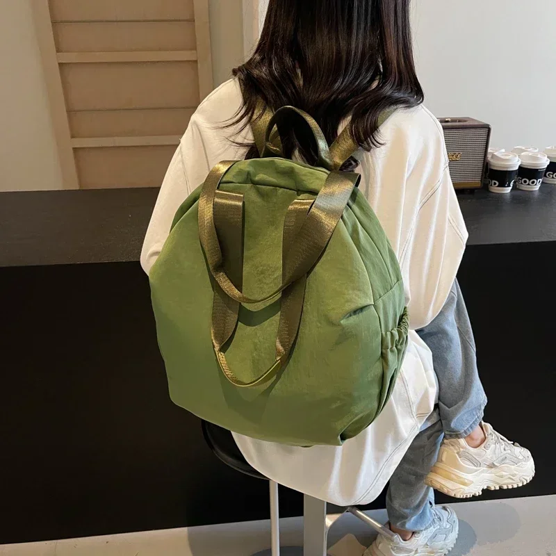 Nylon Zipper Casual Concise Large Capacity Fashion Backpacks 2024 High Quality Sewing Thread Versatile Trend Female Package