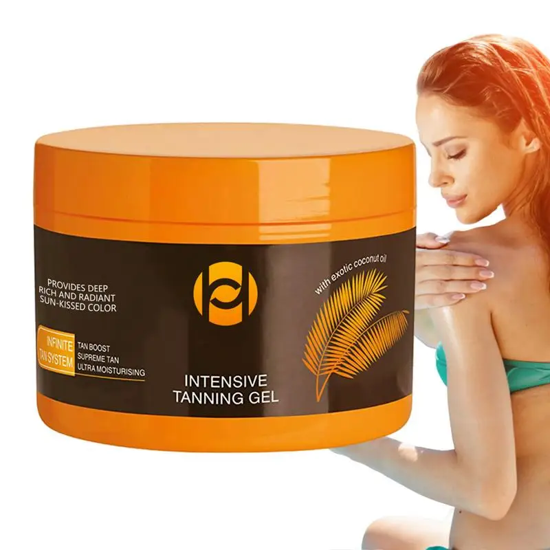 

Intensive Tanning Gel Accelerator Bronzing Solarium Sunbeds Summer Long Lasting Repair Moisturizing Face Body Self Tanner Cream