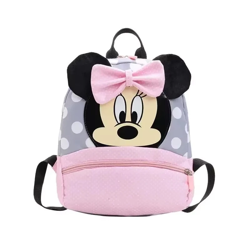 

Школьная сумка Disney для малышей для девочек, детский сад, дошкольный студенческий мини-рюкзак, нейлоновый милый роскошный дизайнерский рюкзак с Минни Маус
