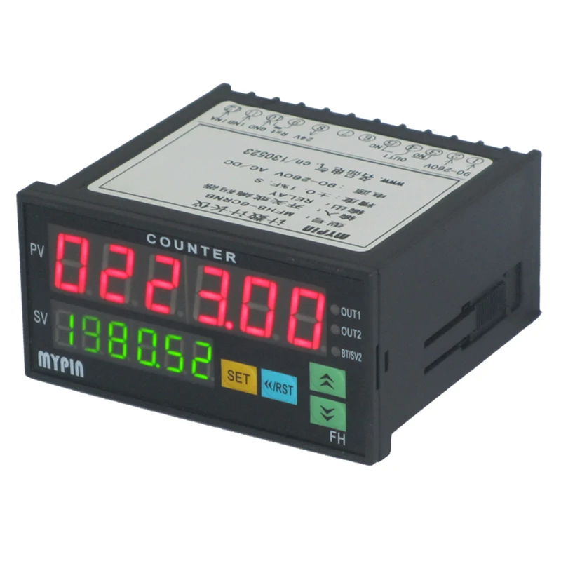 Mypin (FH8-6CRRB)MYPIN automatic control counter FH8-6CRRB relay output 90-260V AC/DC 6-bit LED display length counter