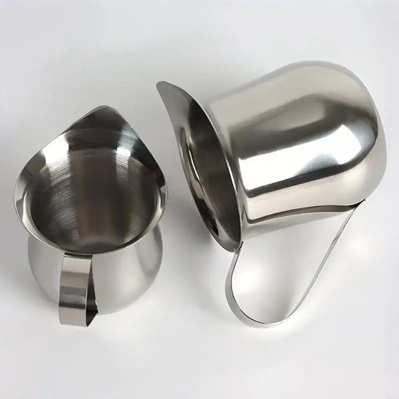 ชุด G8TC ของ 4 นมที่สะดวกสบายถ้วยนมขนาดเล็กคร่ำครวญเหยือกสแตนเลสสตีลกาแฟนมเทเหยือกสำหรับกาแฟ