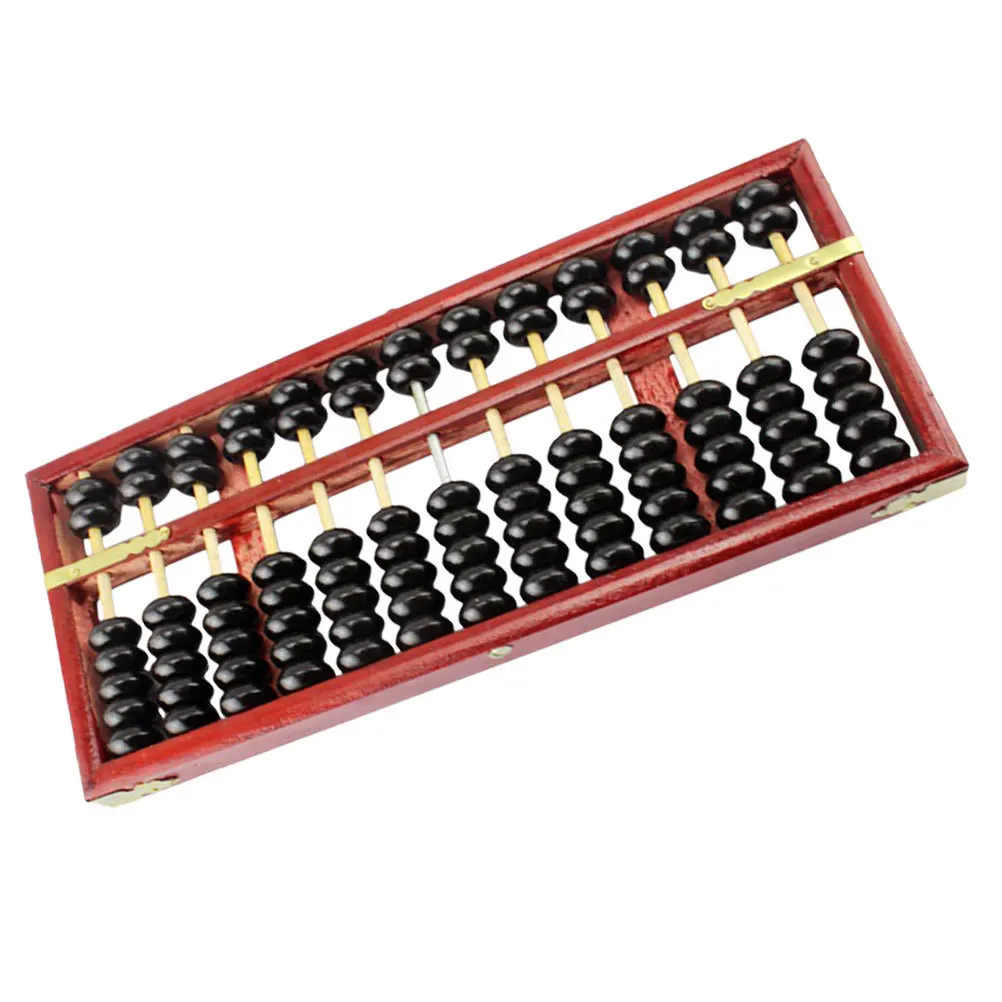 المعداد الخشبي العتيق 13 قضبان أداة العد الحسابي للطلاب البالغين تعلم الحساب