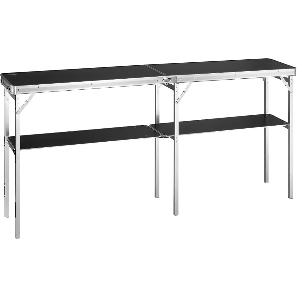 طاولة بار محمولة قابلة للطي للعروض التجارية والحفلات والأماكن الخارجية والمعارض - تدوم طويلاً ومتعددة الاستخدامات مع حقيبة حمل #6