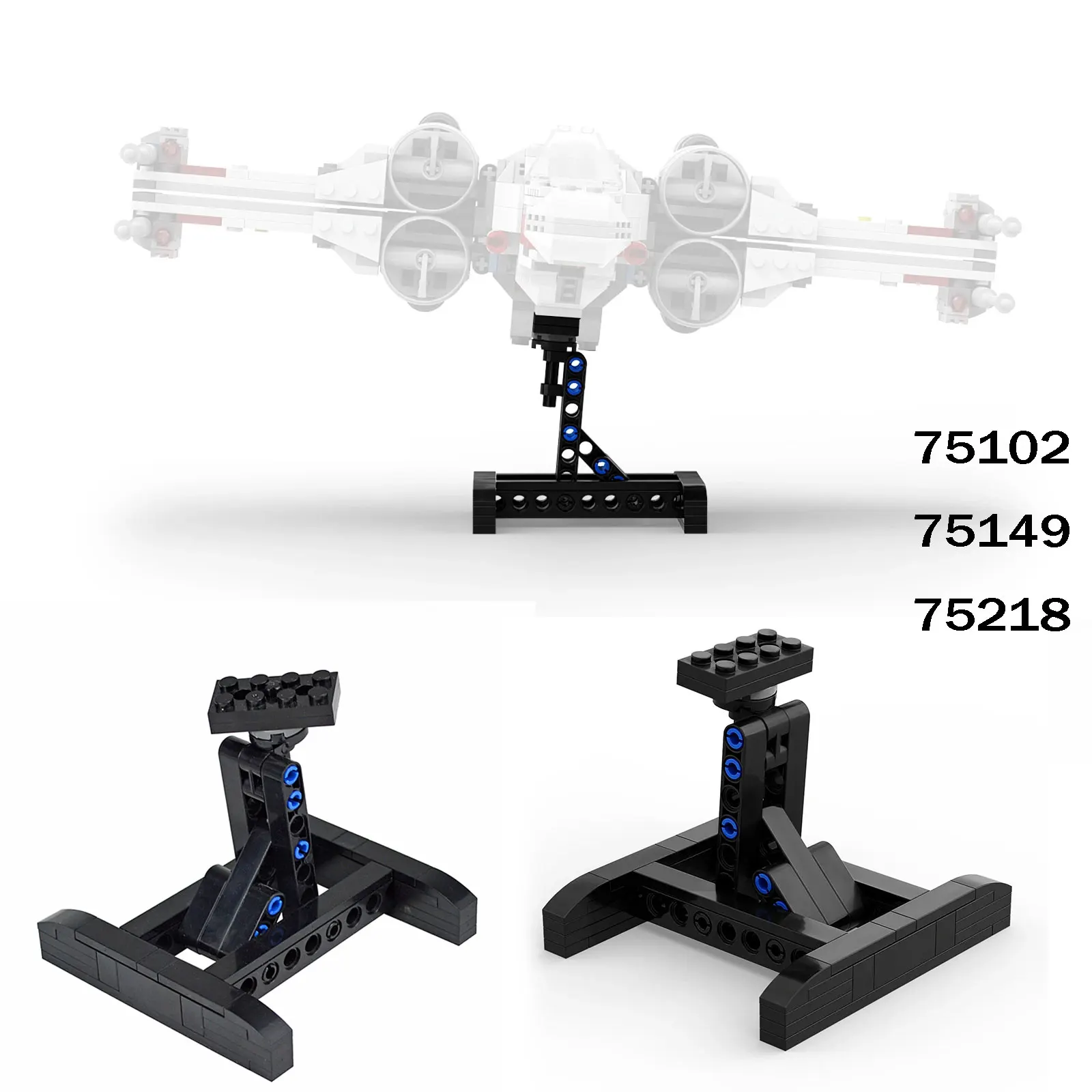 MOC Stand Display Building Blocks Bracket For X-Wing Space Wars Fighter 75102 75149 75218 Support Bricks Kids Toys Children Gift